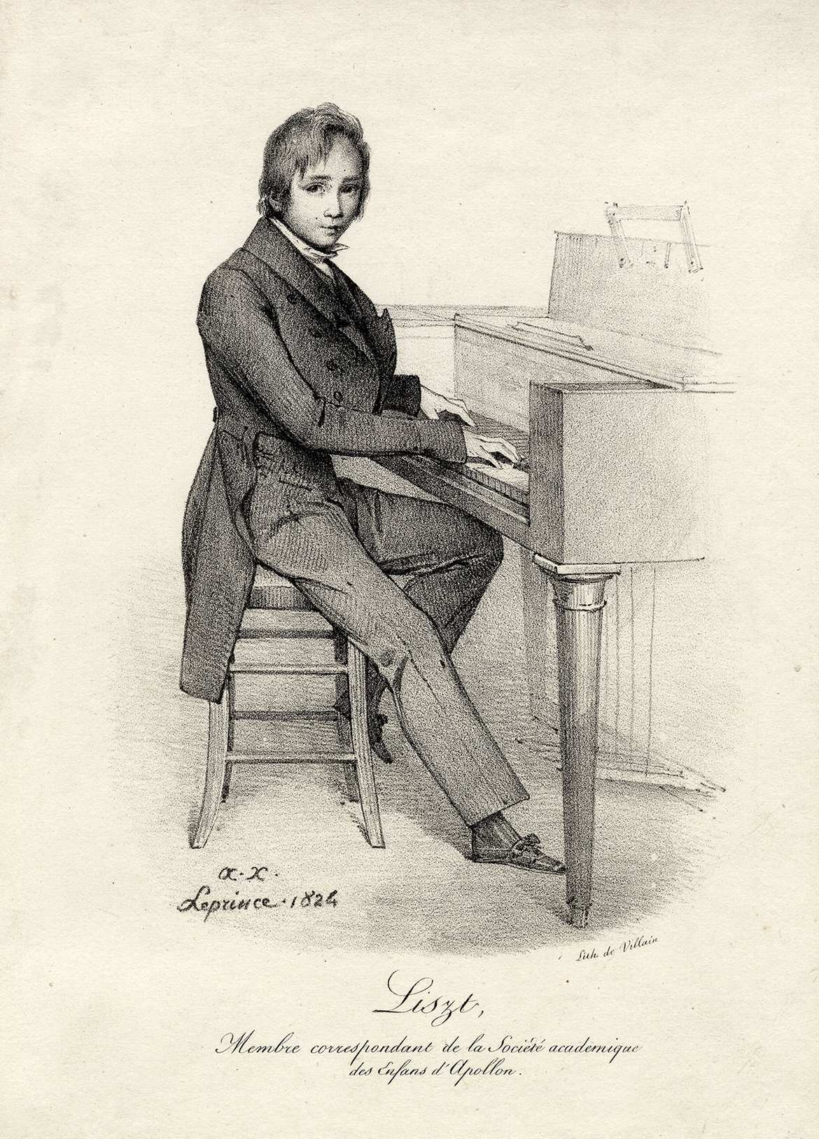 Der 12-jährige Liszt am Klavier, © MNM